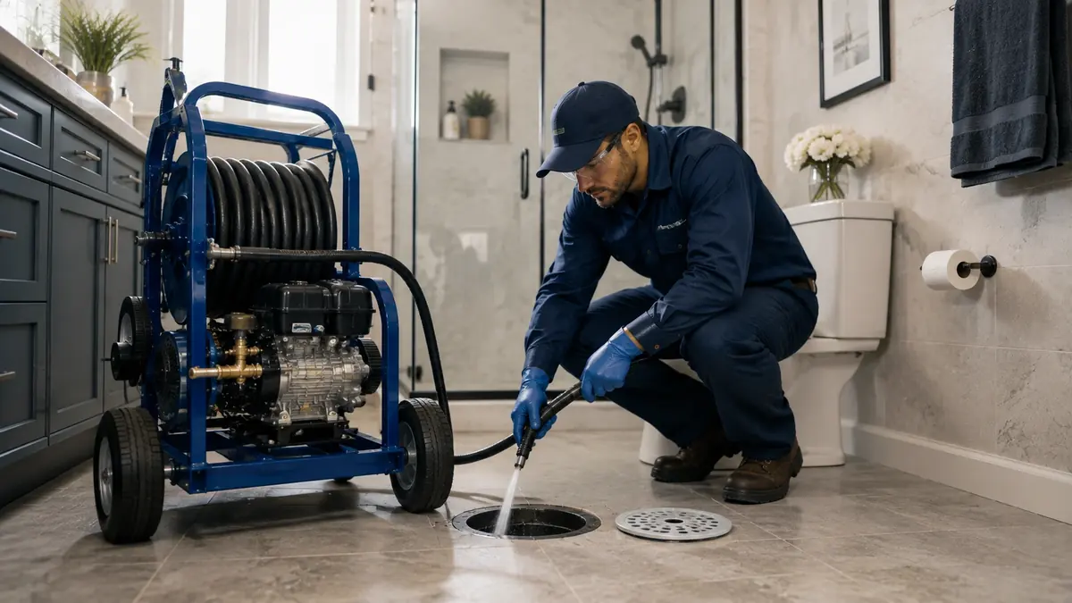 Bathroom Drain Hydro Jetting in Three Rivers